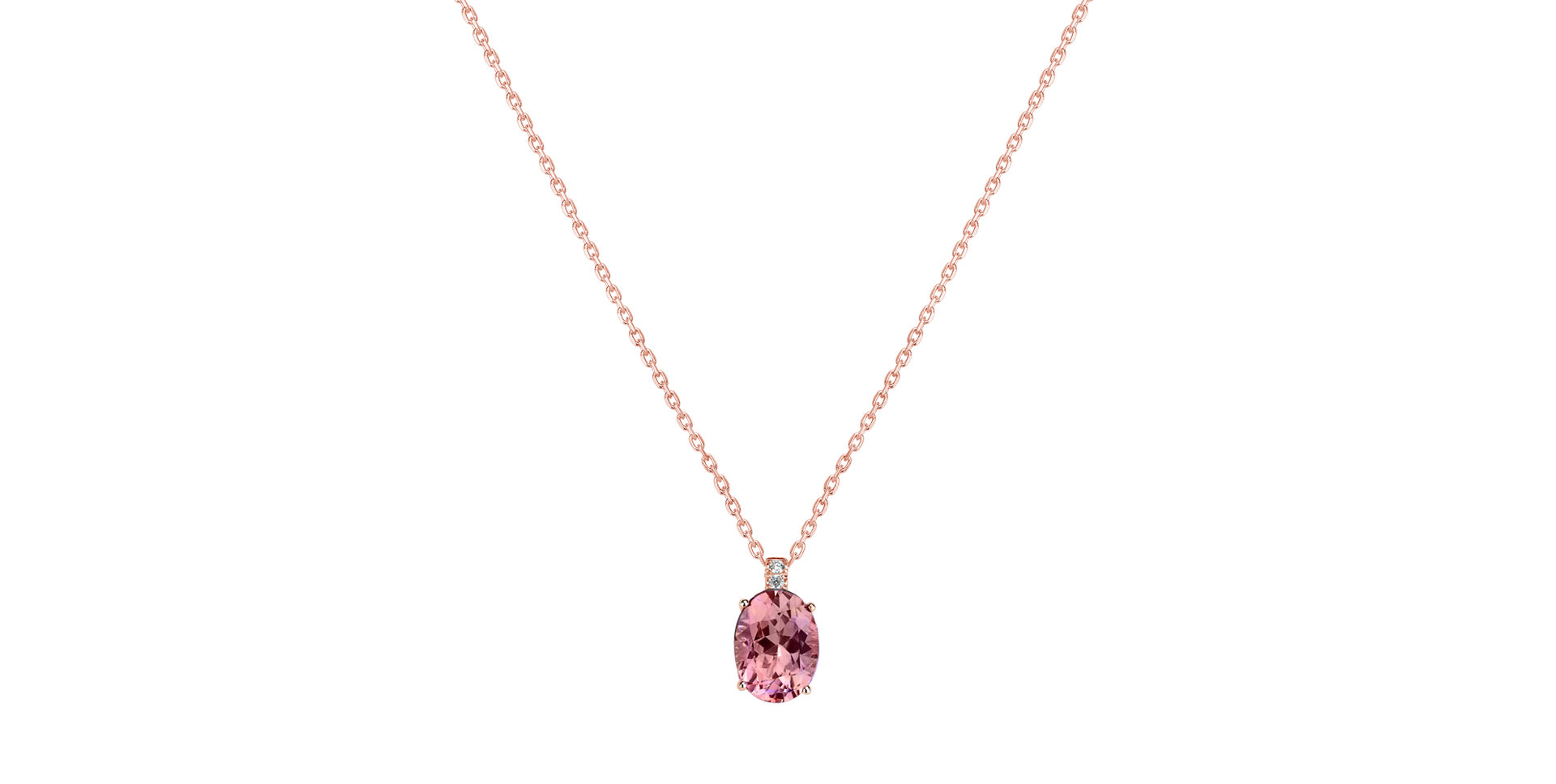 Náhrdelník s diamantmi a turmalínom Grime