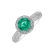 Prsteň s diamantmi a smaragdom Majesty Star3