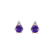 Náušnice s diamantom a ametystom Lux5