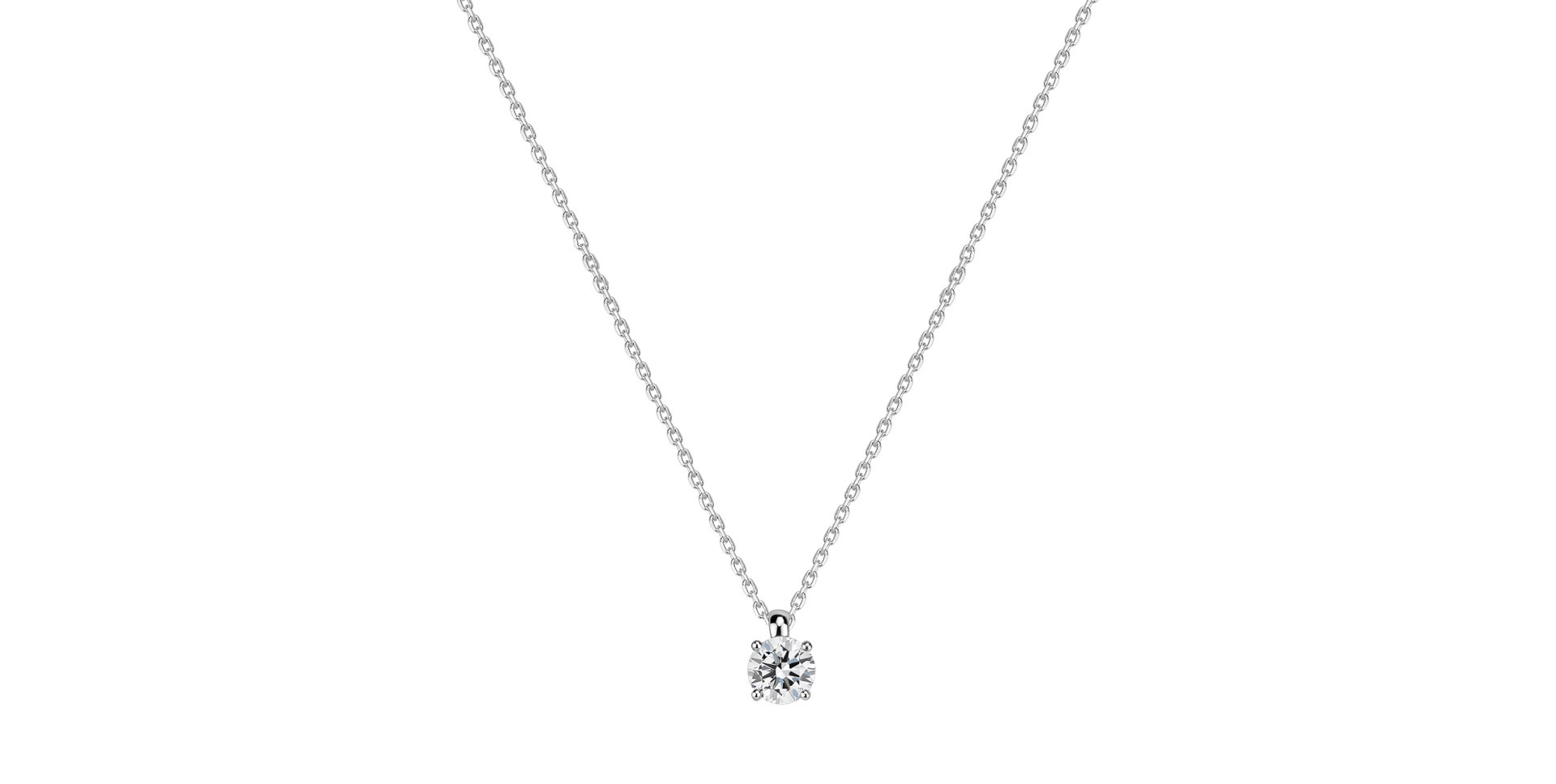 Náhrdelník s diamantom Soft Light