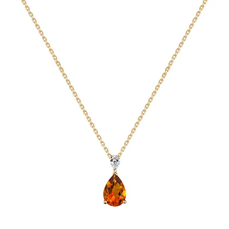 Náhrdelník s diamantom a citrínom Whispers of Avalon