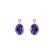 Náušnice s diamantom a ametystom Royal Aura5