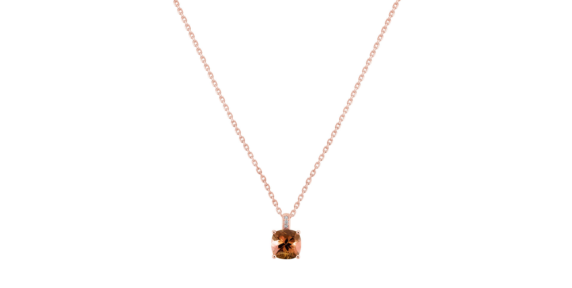 Náhrdelník s diamantmi a turmalínom Linnea