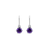 Náušnice s diamantom a ametystom Lux4