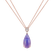 Náhrdelník s diamantmi a ametystom Lavender Tear4