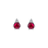 Náušnice s diamantom a rubínom Lux5