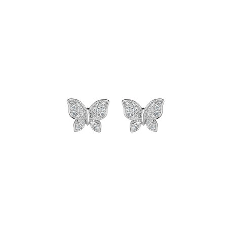 Náušnice s diamantmi Lucky Wings