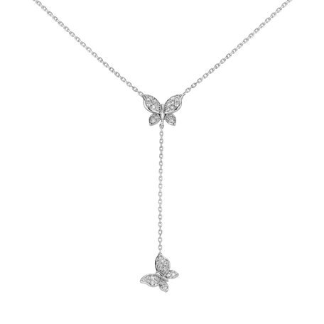 Náhrdelník s diamantmi Butterfly Soul