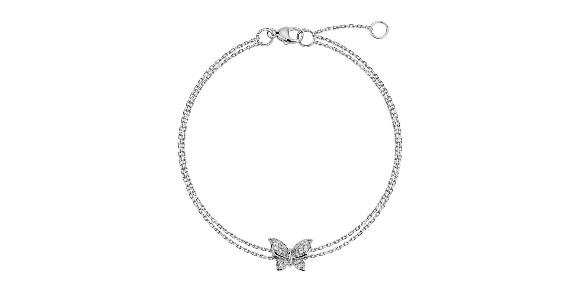 Náramok s diamantmi Butterfly Charm