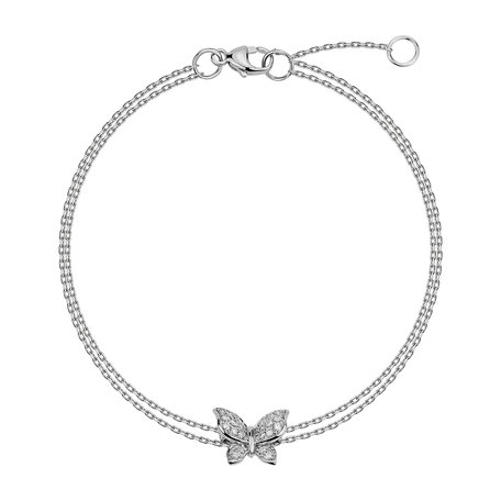 Náramok s diamantmi Butterfly Charm