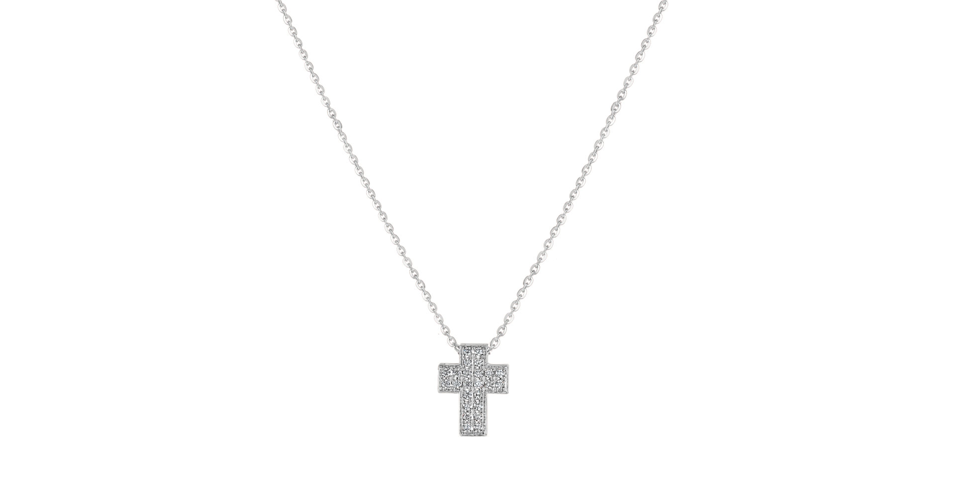 Náhrdelník s diamantmi Divine Cross