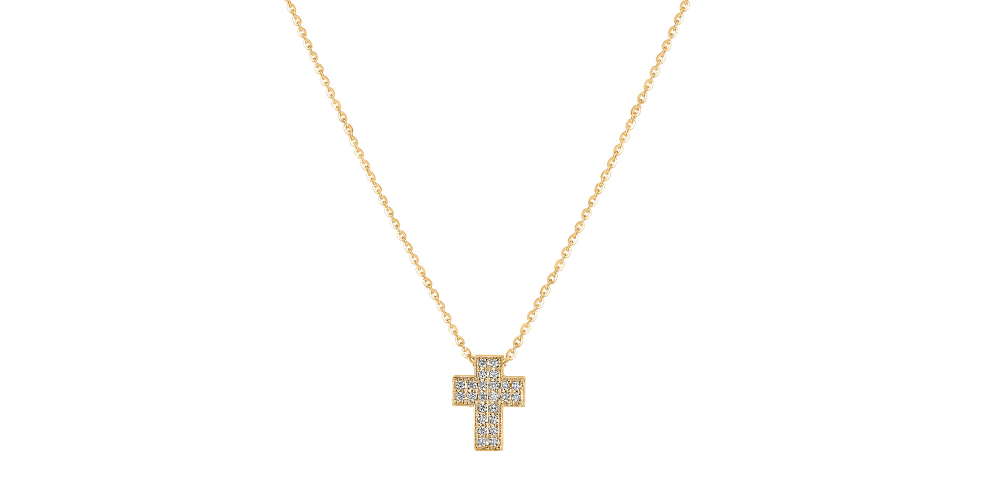 Náhrdelník s diamantmi Divine Cross