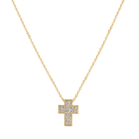 Náhrdelník s diamantmi Divine Cross