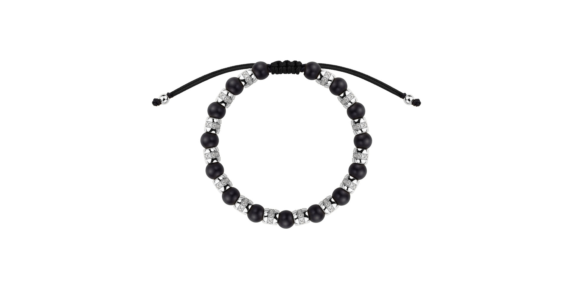 Náramok s diamantmi a achátmi Noctrelia