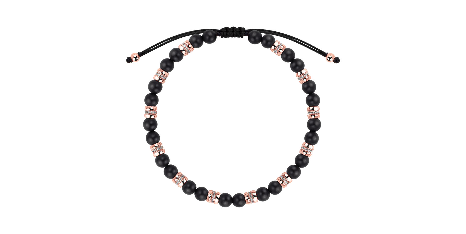 Náramok s diamantmi a achátmi Noctrelis