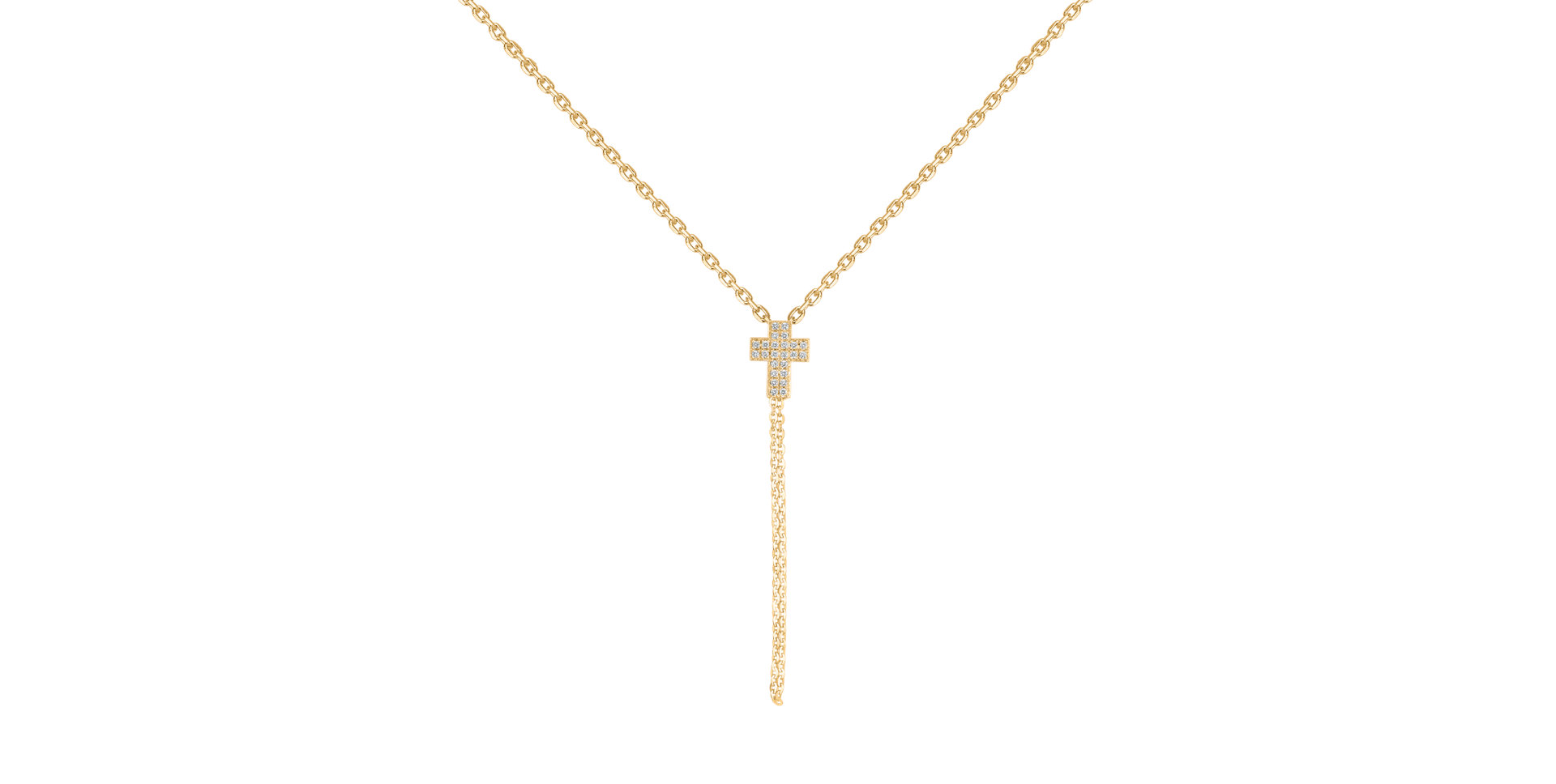 Náhrdelník s diamantmi Divine Cross