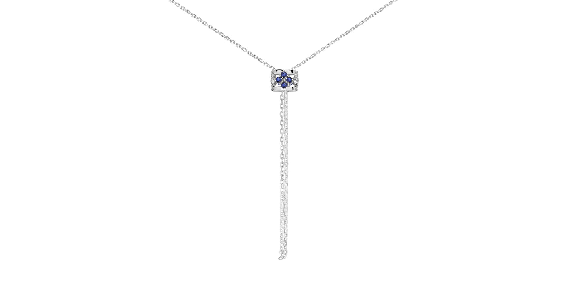 Náhrdelník s diamantmi a zafírmi Amea