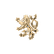 Brošňa s diamantom Heraldic Lion3