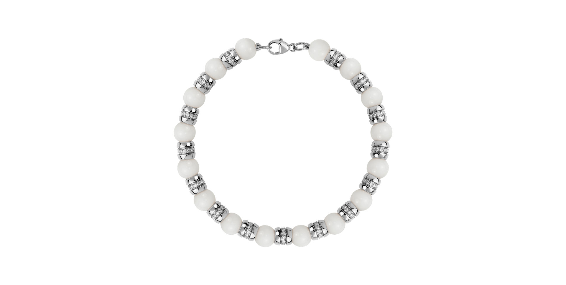 Náramok s diamantmi a achátmi Albelia