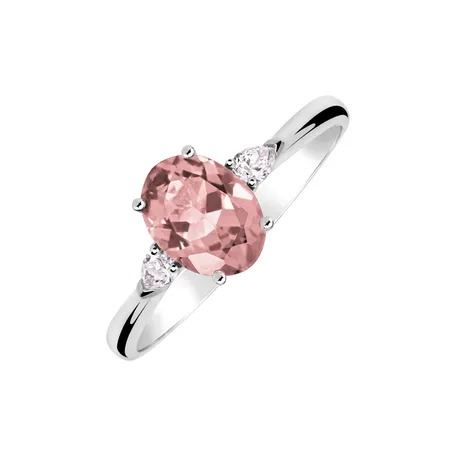 Prsteň s diamantmi a turmalínom Fiona