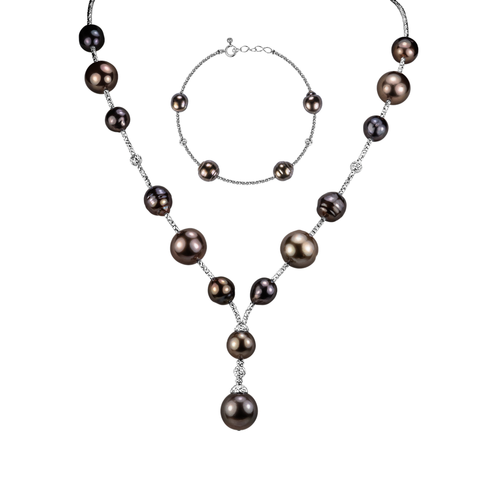 Náhrdelník a náramok s perlami Velvet Pearls