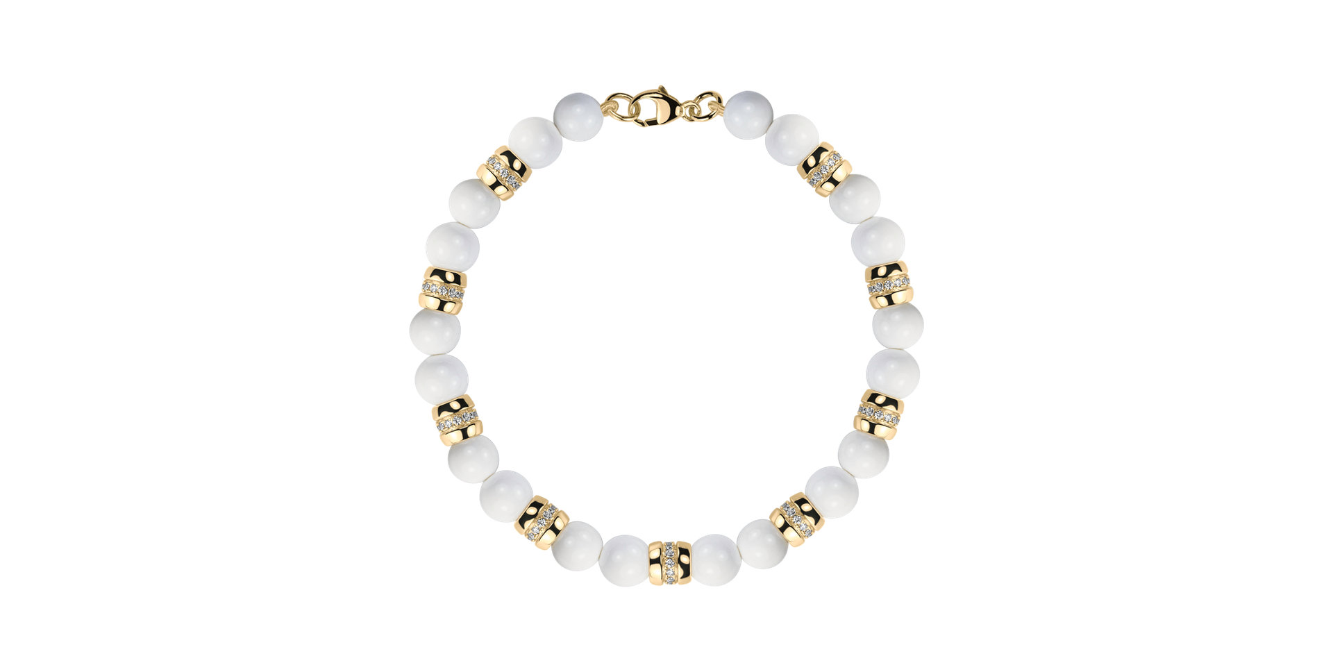 Náramok s diamantmi a achátmi Starlight Veil