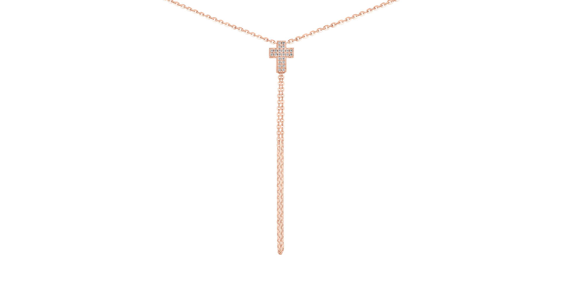 Náhrdelník s diamantmi Divine Cross
