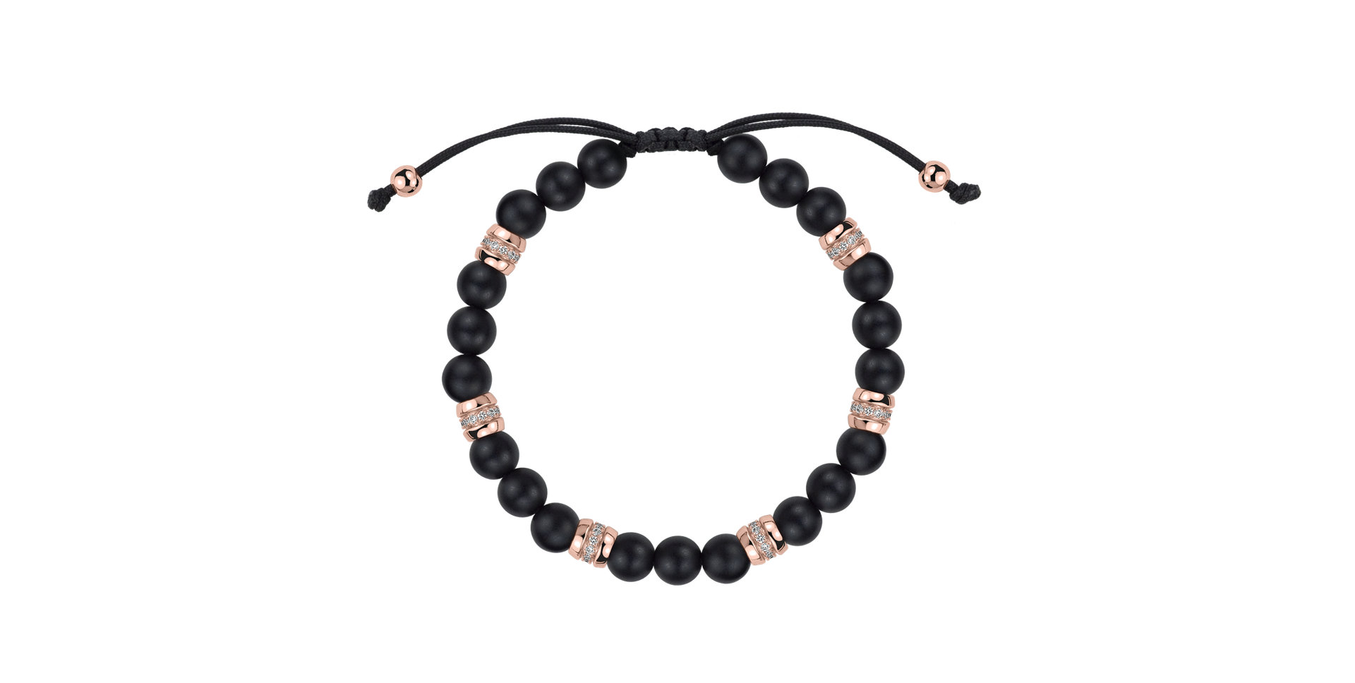 Náramok s diamantmi a achátmi Eclipse String