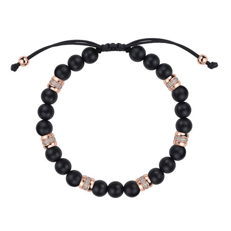 Náramok s diamantmi a achátmi Eclipse String