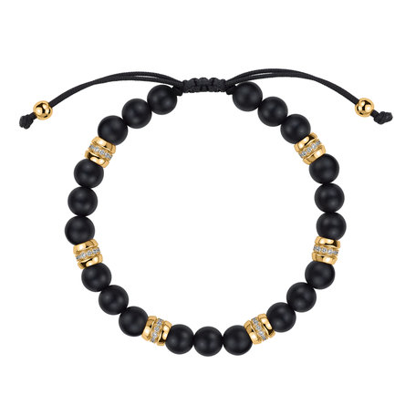 Náramok s diamantmi a achátmi Eclipse String