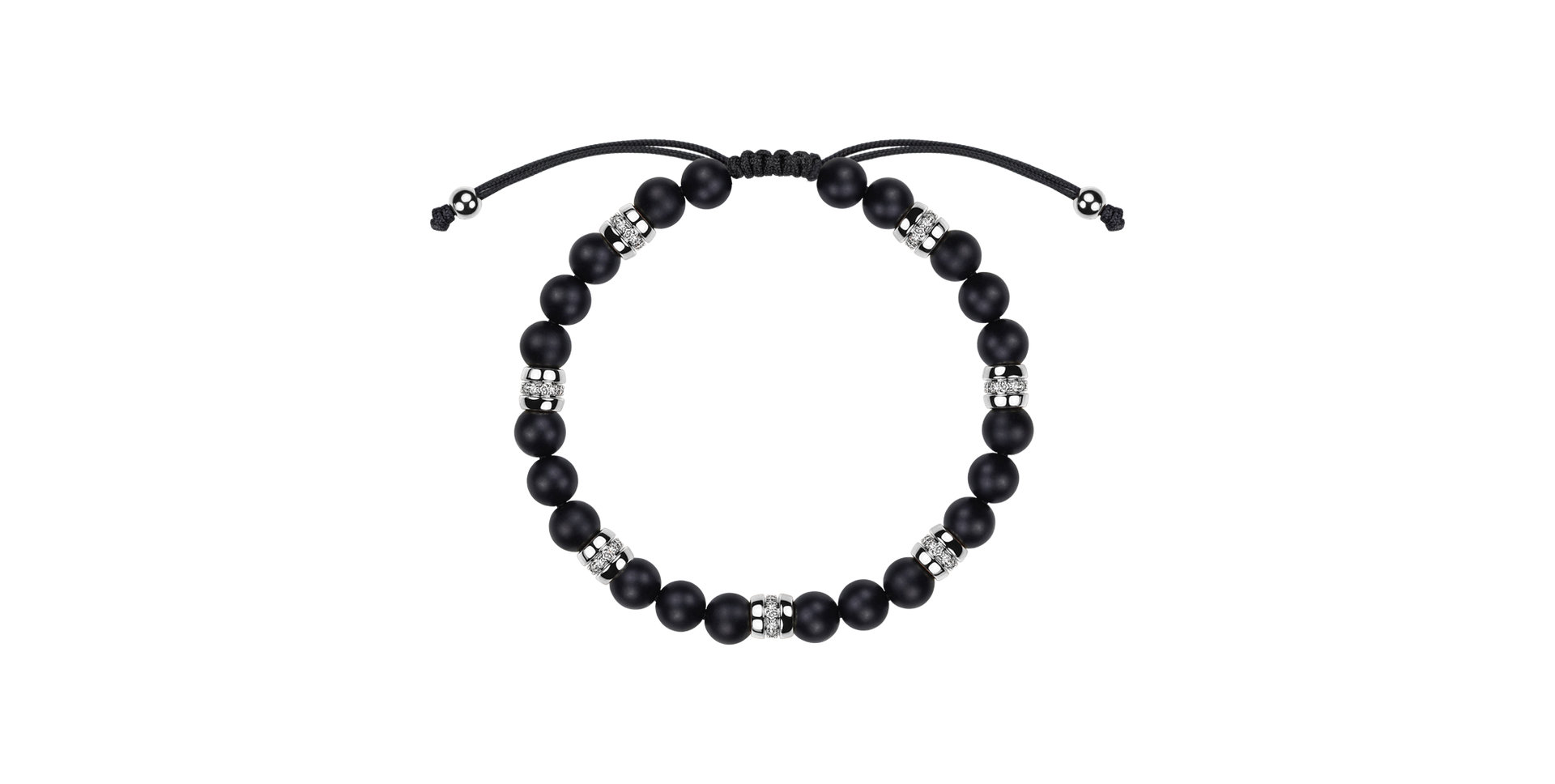 Náramok s diamantmi a achátmi Eclipse String