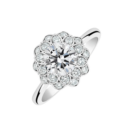 Prsteň s diamantmi Flower Joy