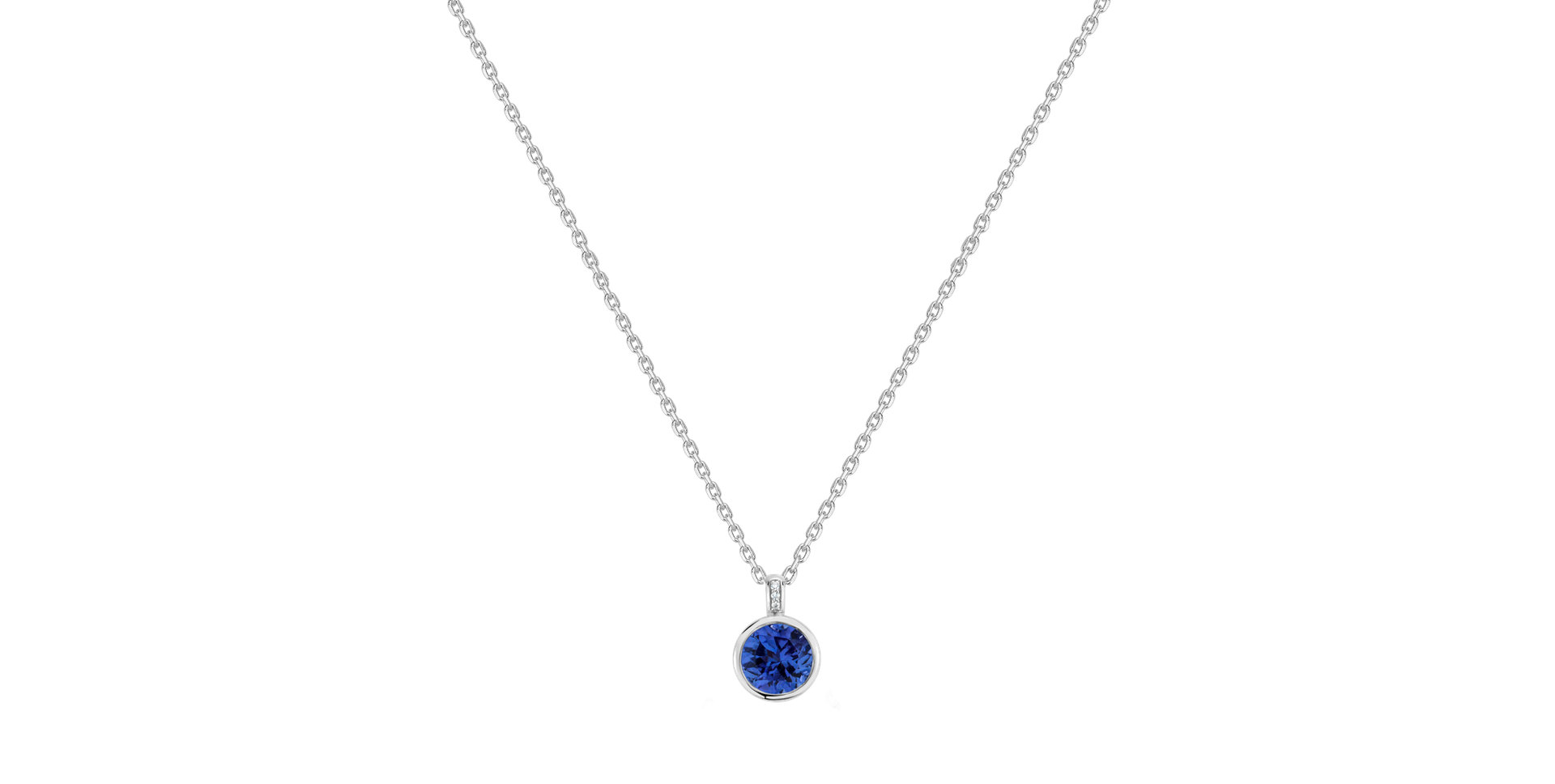 Náhrdelník s diamantmi a tanzanitom Regal Elegance