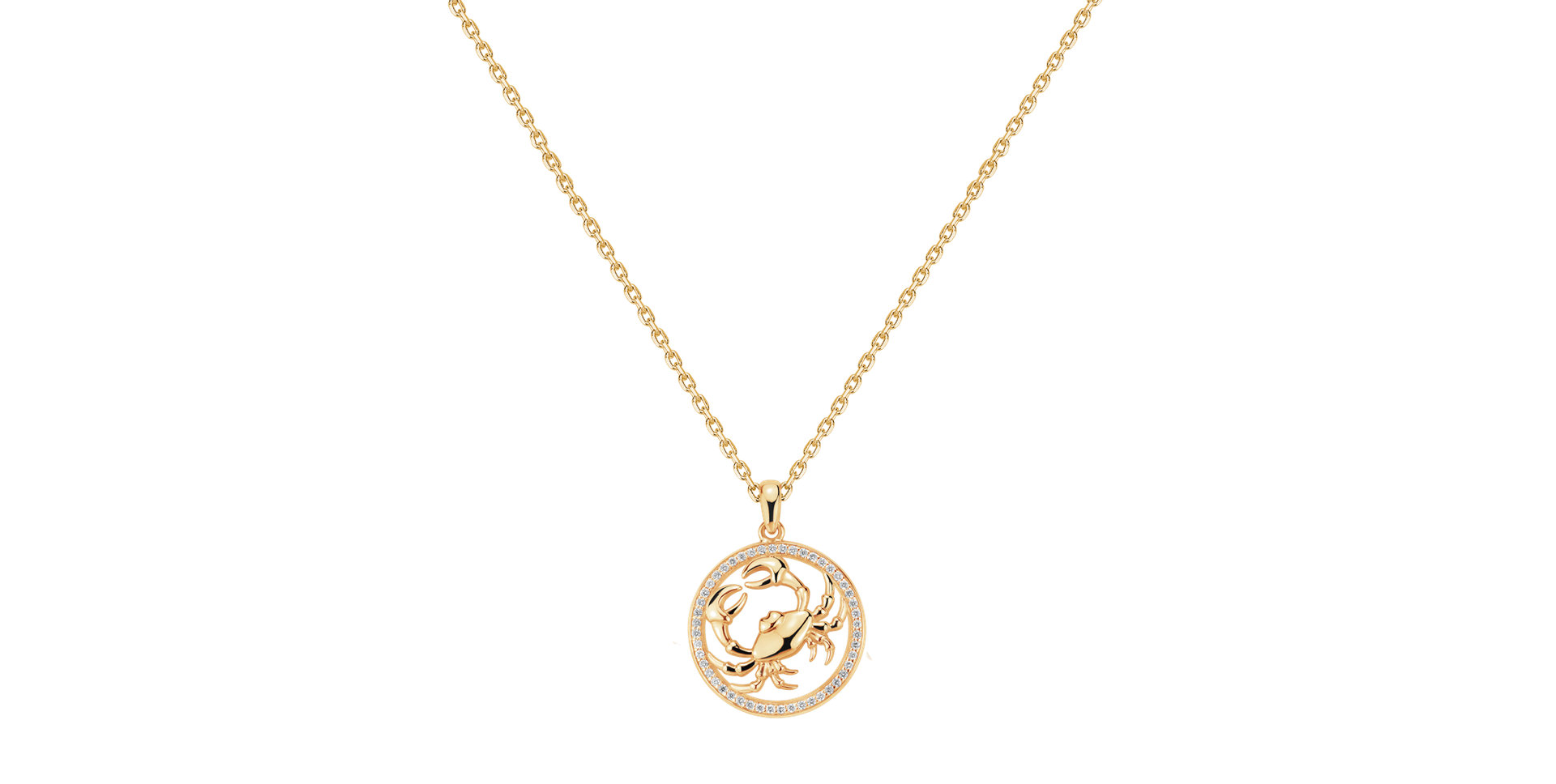 Náhrdelník s diamantmi Starlit Zodiac Cancer