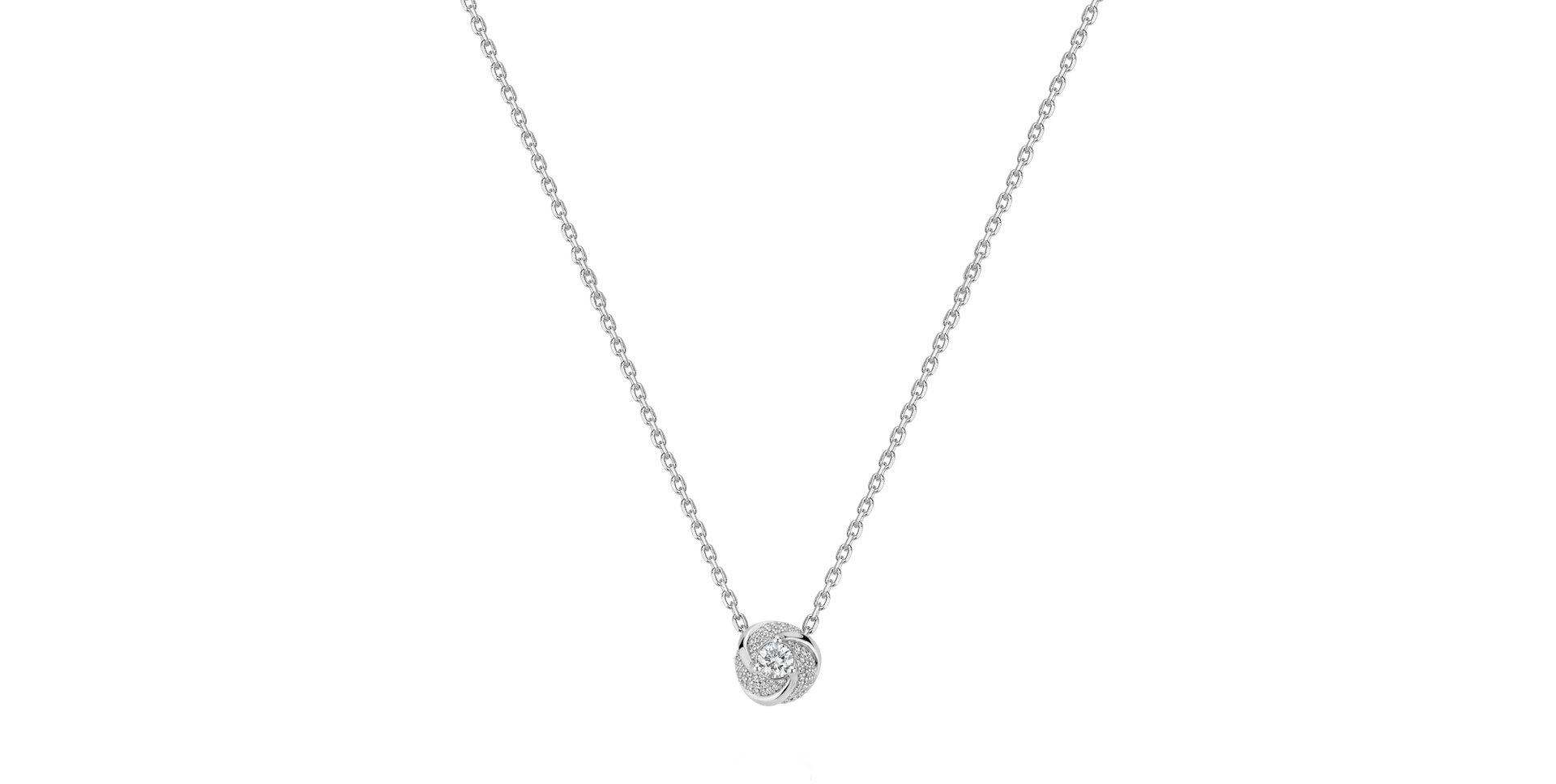 Náhrdelník s diamantmi Golden Spiral