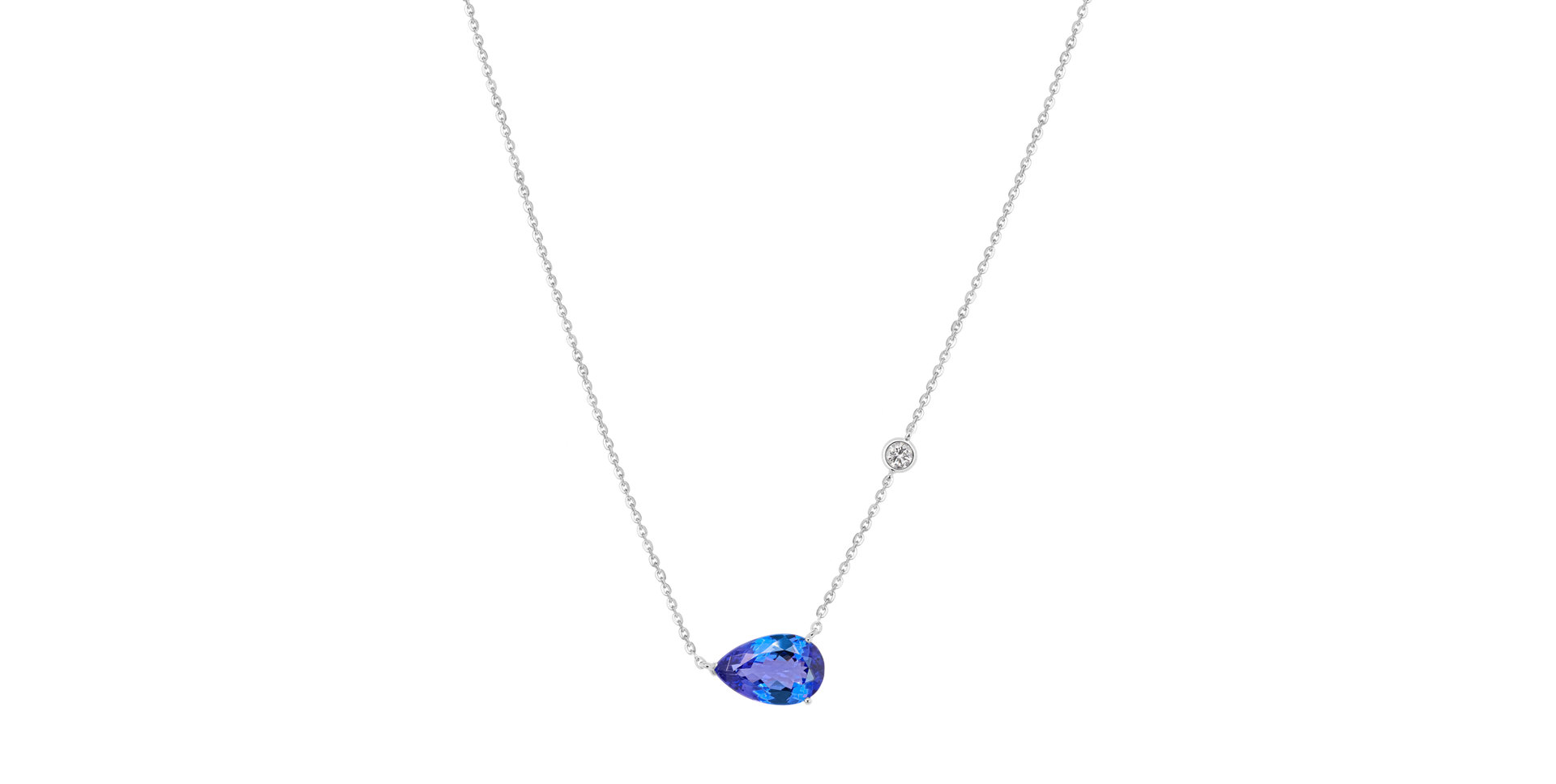 Náhrdelník s diamantom a tanzanitom Lumina Arcana