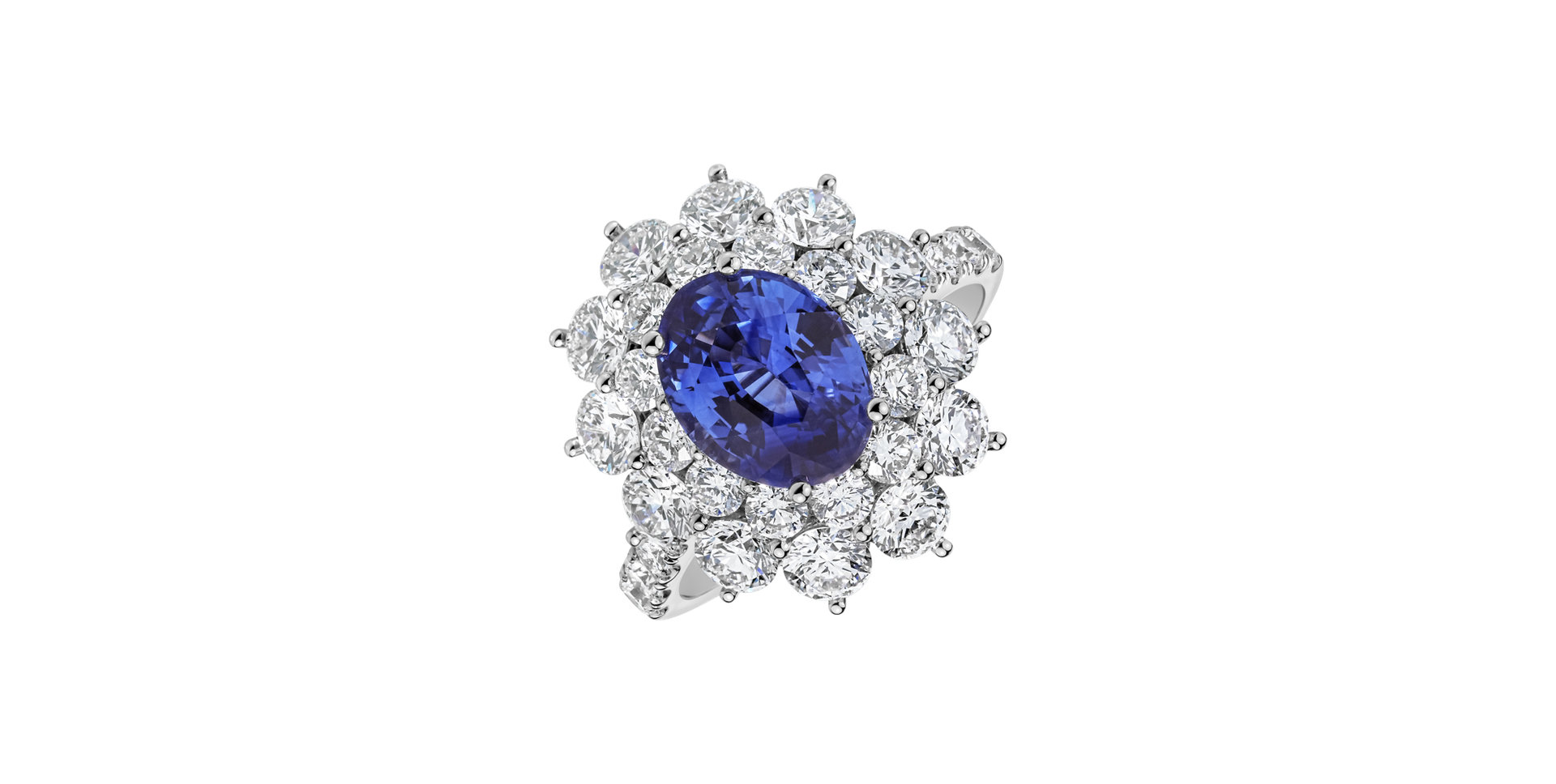 Prsteň s diamantmi a zafírom Queen of Sapphire