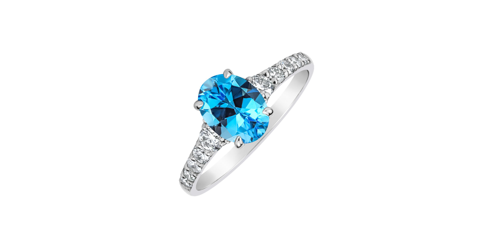 Prsteň s diamantmi a topásom swiss Shimmering dazzle