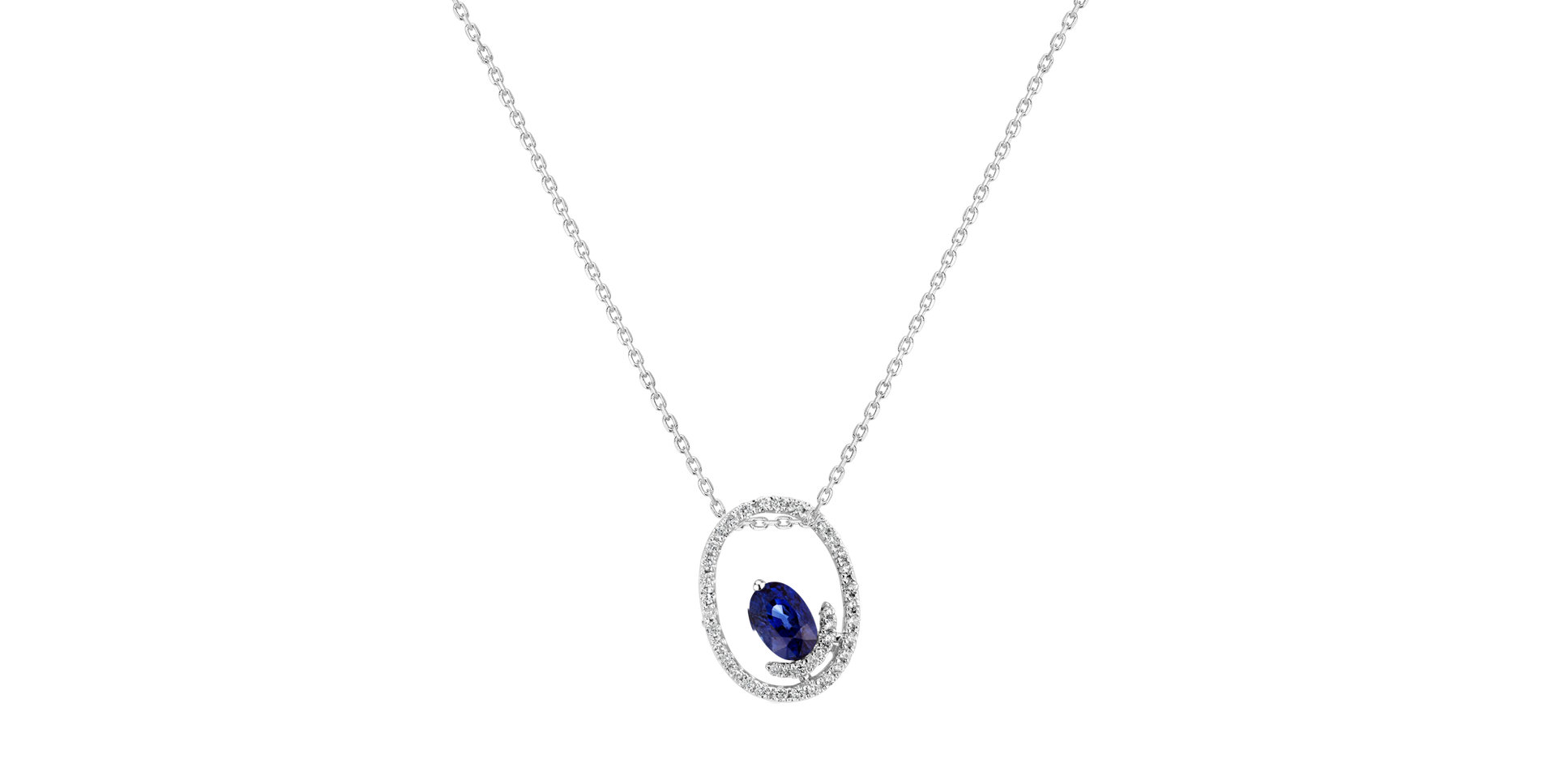 Přívěsok so zafírom a diamantmi Erlene