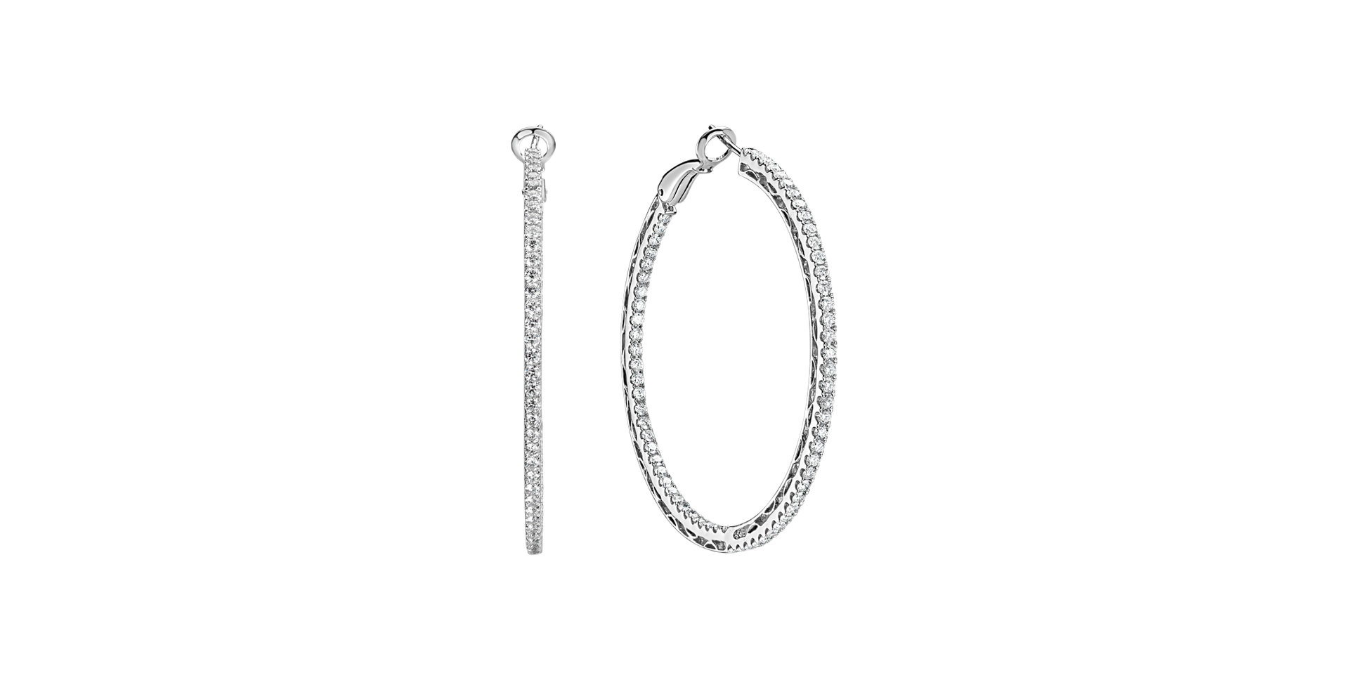 Náušnice s diamantmi Glossy Rain