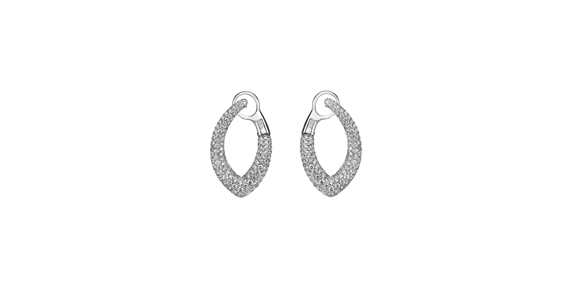 Náušnice s diamantmi Diamond Leaf