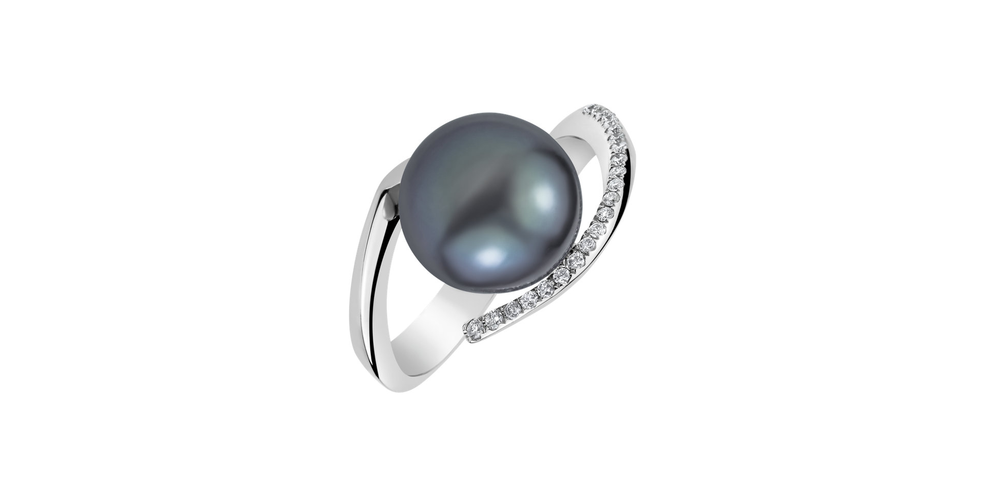 Prsteň s diamantmi a perlou Celestial Pearl 47060