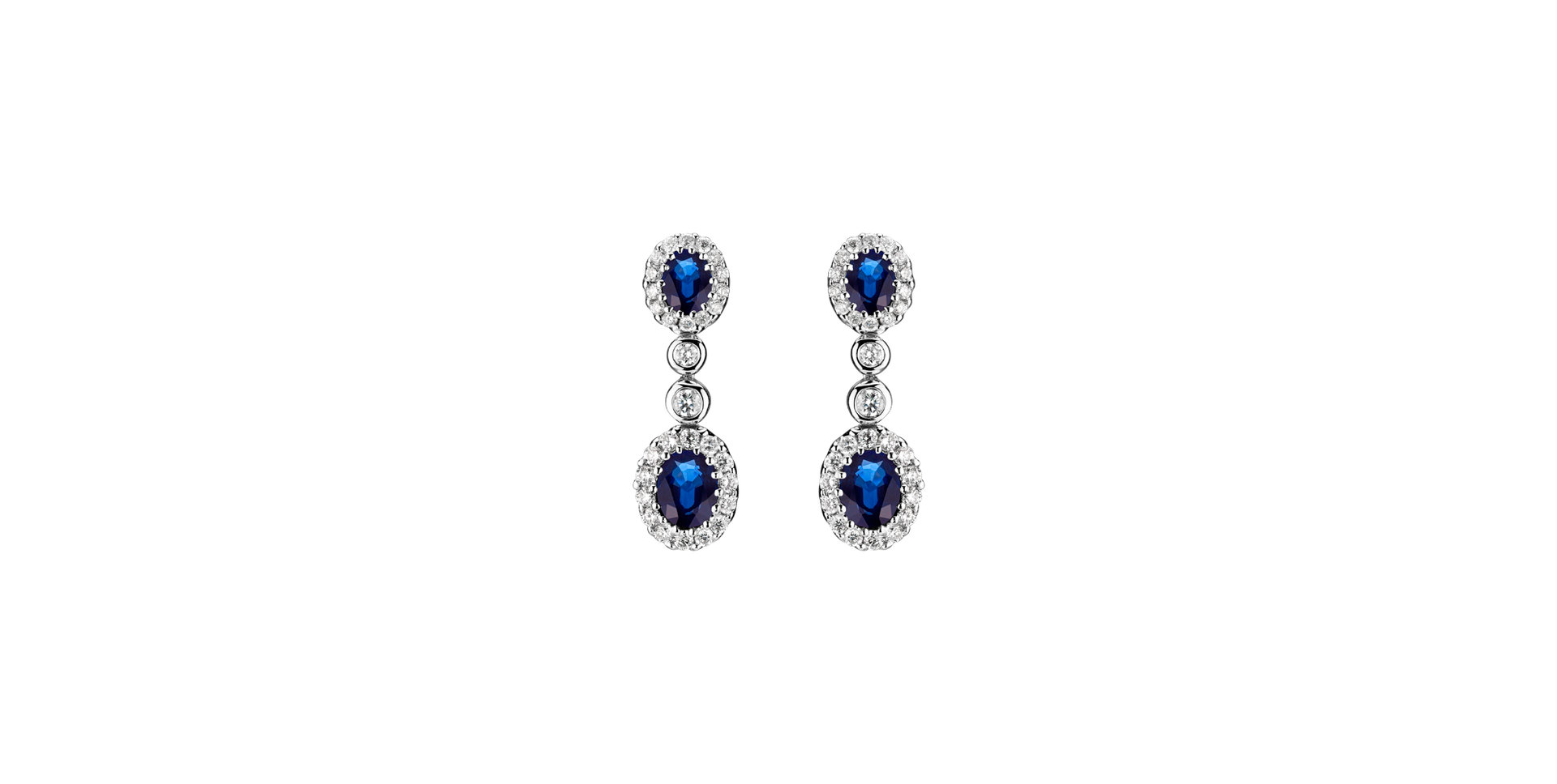 Náušnice s diamantmi a zafírmi Sapphire Jealousy
