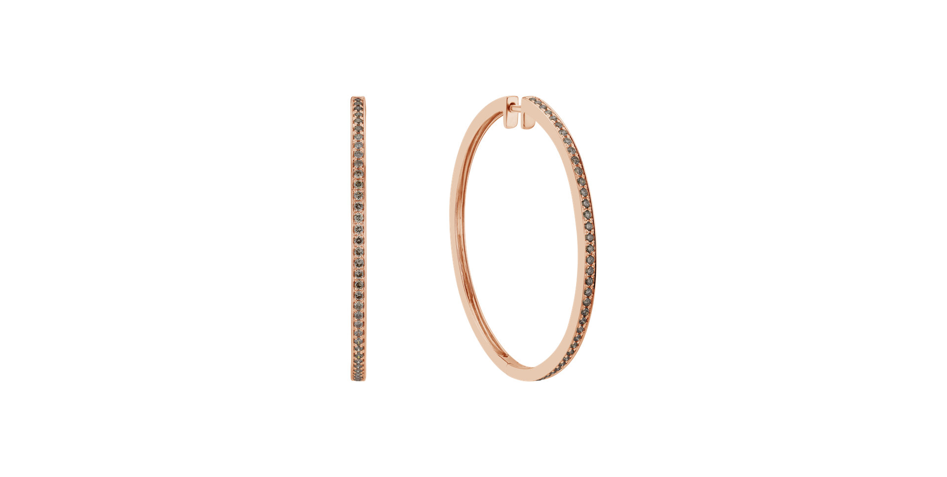 Náušnice s hnedými diamantmi Wonder Rain