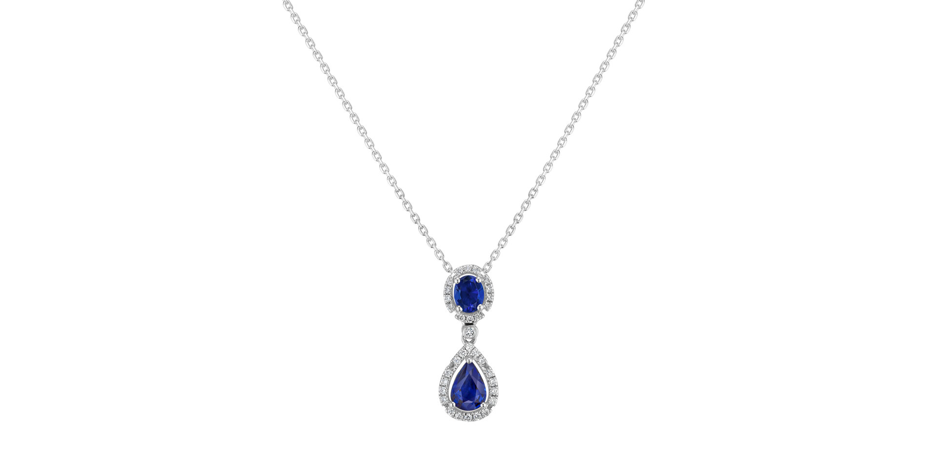 Přívěsok s diamantmi a zafírmi Sorrow Dream