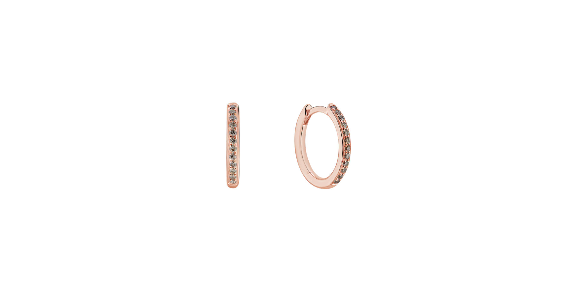 Náušnice s hnedými diamantmi Moon Opium