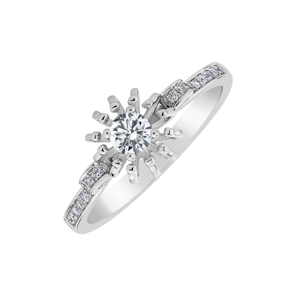 Prsteň s diamantmi Sparkle Ribbon