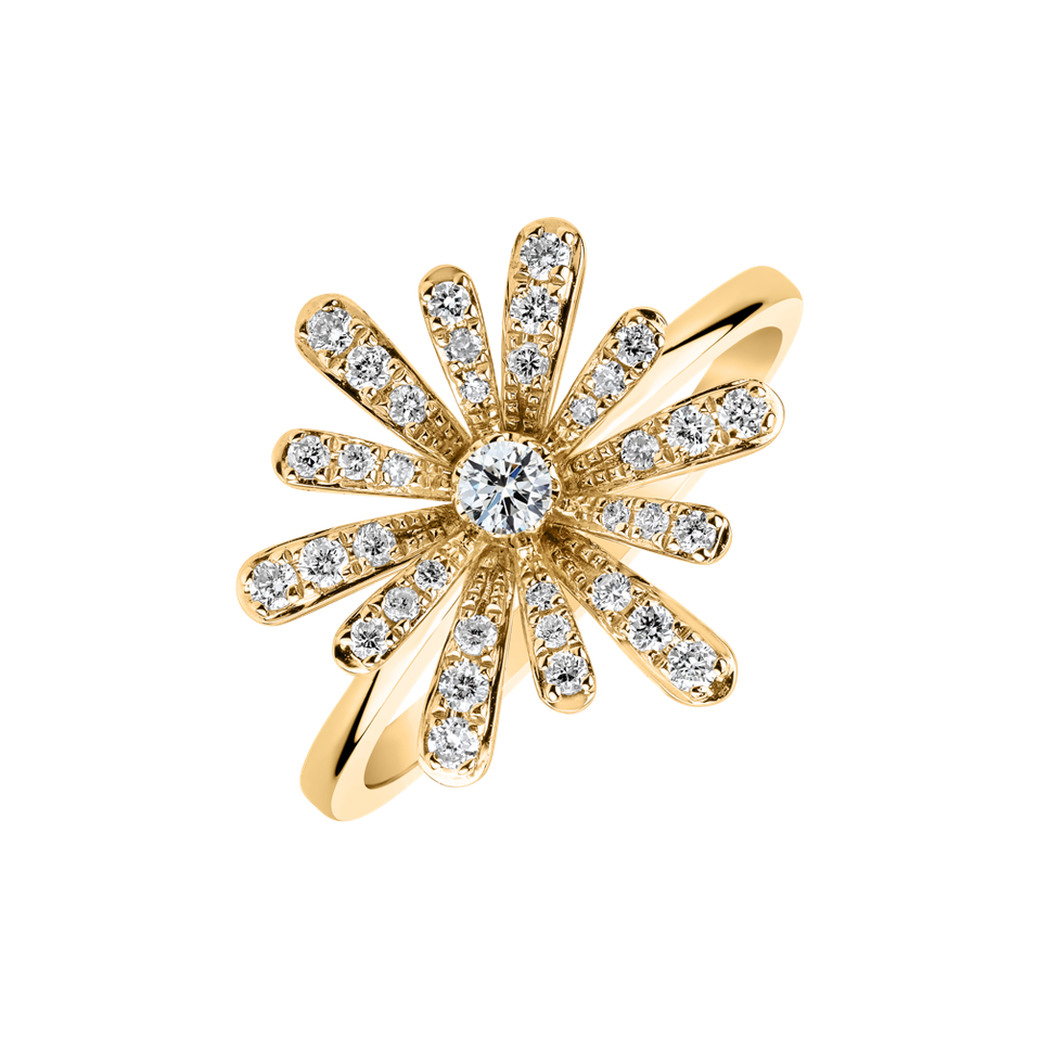 Prsteň s diamantmi Starflower