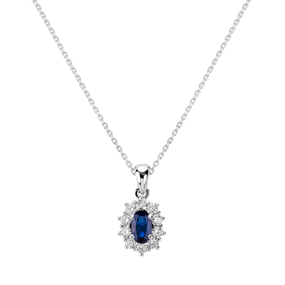 Přívěsok so zafírom a diamantmi Goddess Elegance