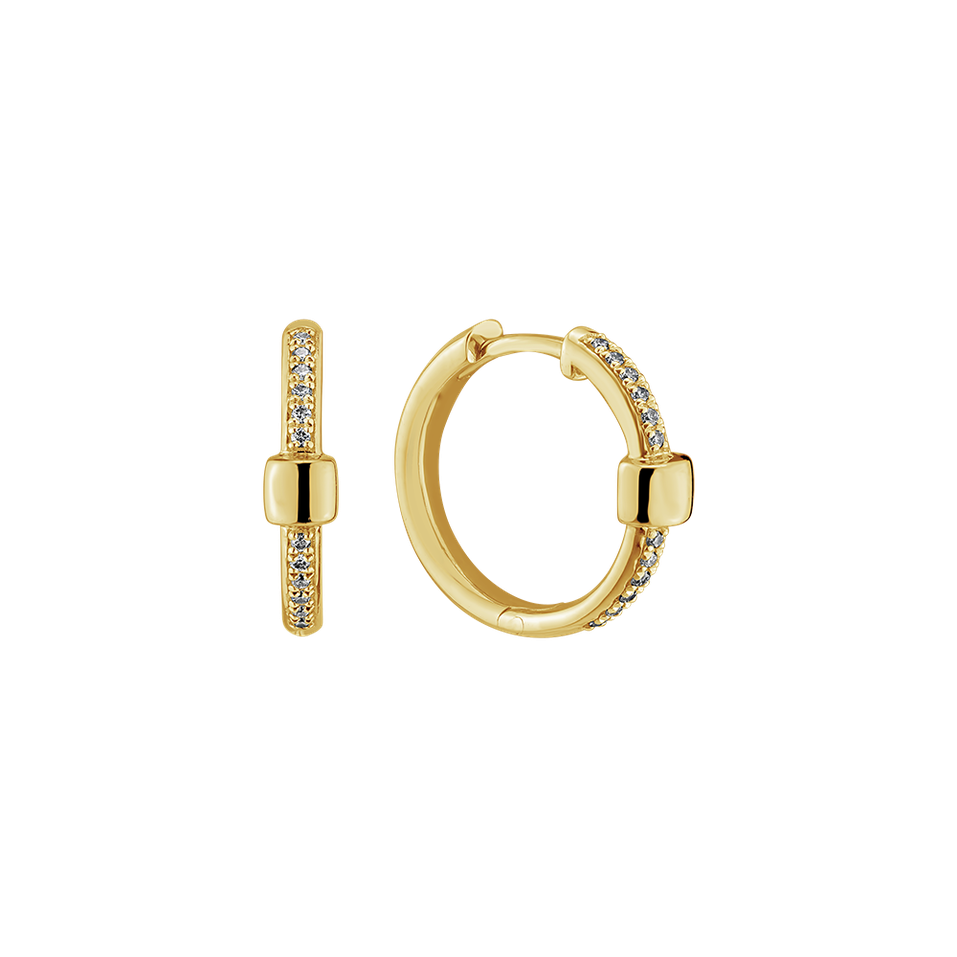 Náušnice s diamantmi Charming Square